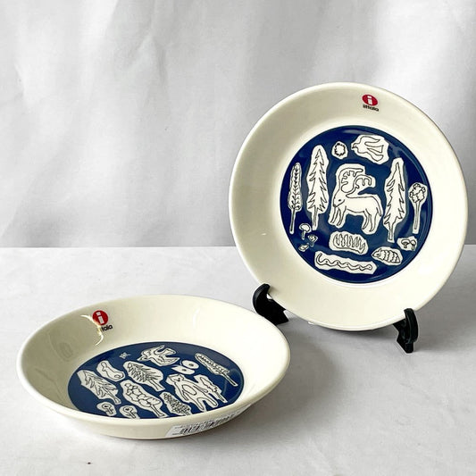 イッタラ iittala × ミナペルホネン minä perhonen フォレストライフ forest life プレート 12cm 2枚セット 箱付き 未使用保管品 ◇