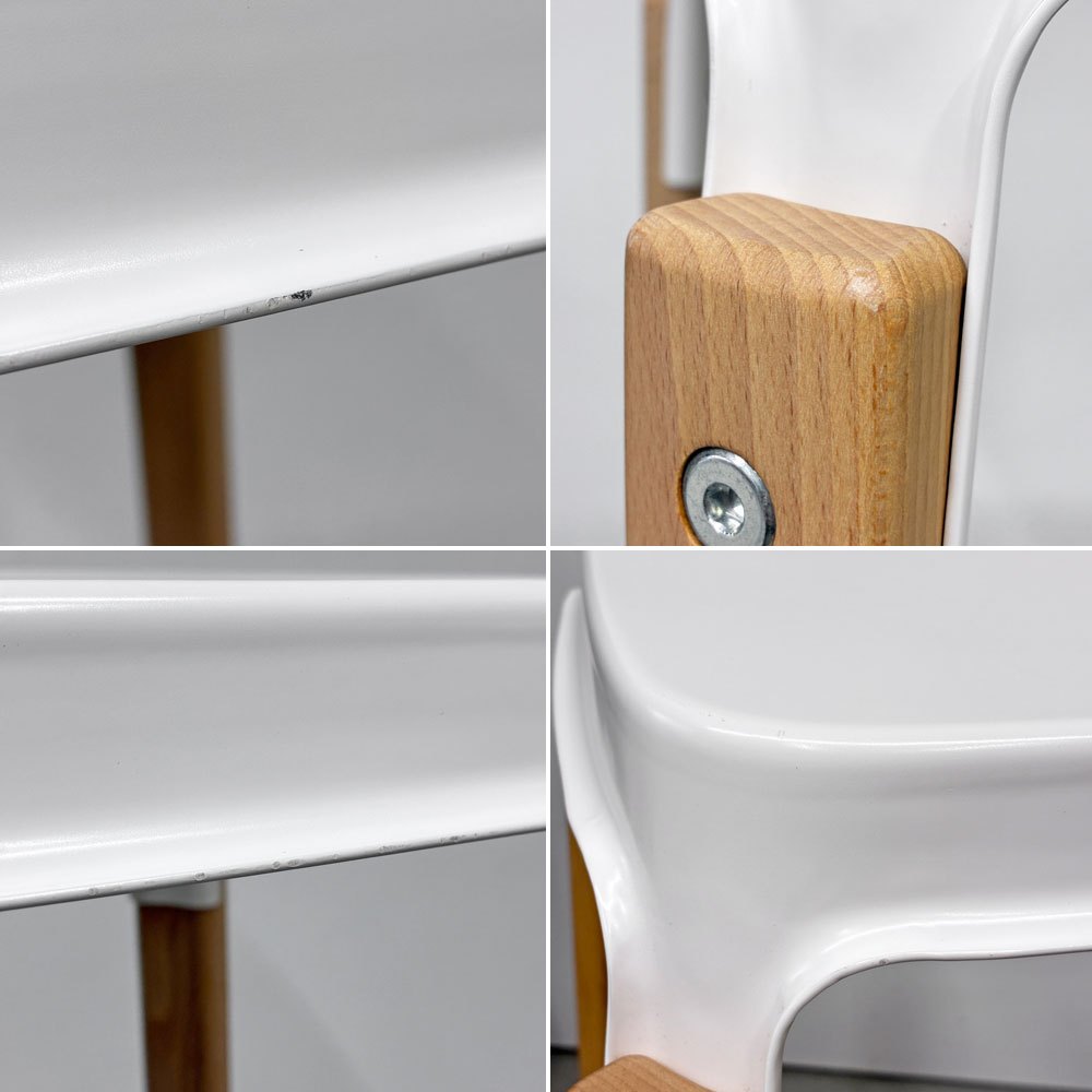 マジス MAGIS スティールウッドスツール Steelwood Stool ハイスツール カウンターチェア ホワイト × ビーチ H68cm ロナン＆エルワン・ブルレック 定価￥86,900- ◎