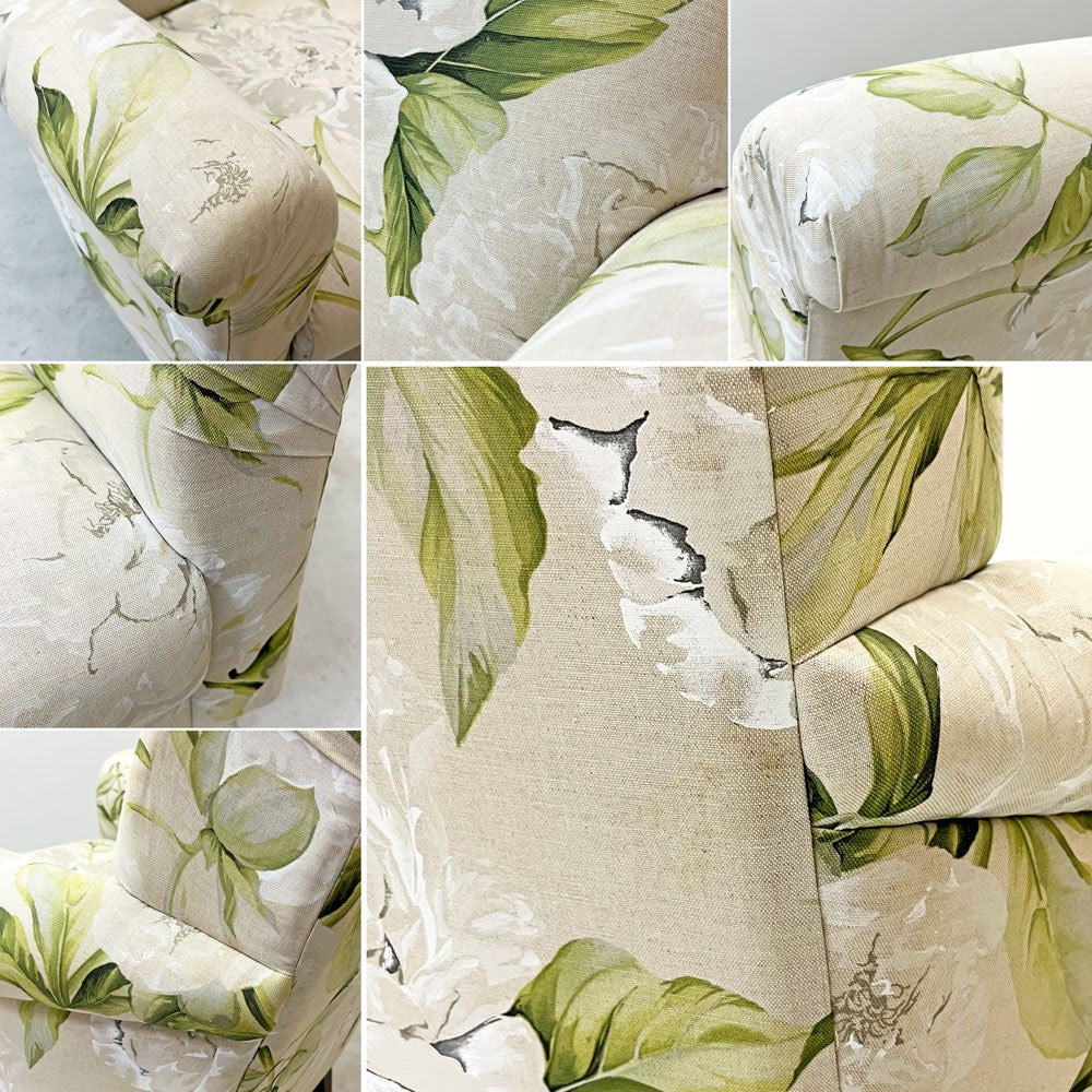 イデー IDEE ラインソファ LINE SOFA ラウンジソファ 1Pソファ 1人掛け ファブリック 花柄 クラシカルスタイル ●