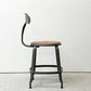 フェールトラヴァイユ FER TRAVAIL ニコルチェア NICOLLE Chair SH45cm ダイニングチェア スチール マットクリア仕上げ 別注モデル レザーパッド付 オレンジ インダストリアル フランス ●