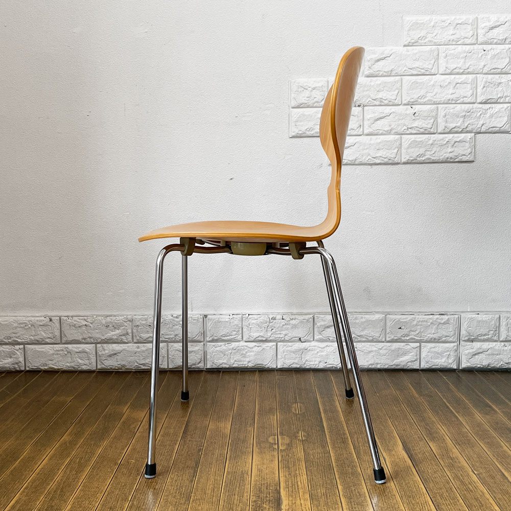 フリッツハンセン Fritz Hansen 3101 アリンコチェア アントチェア 4本脚 ナチュラルビーチ ラッカー仕上げ フェルトグライズ アルネ・ヤコブセン A ◎