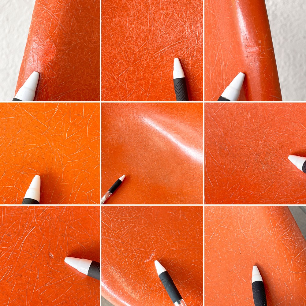 ハーマンミラー Herman Miller サイドシェルチェア セカンド 2nd FRP オレンジ ダウェルベース イームズ ビンテージ ミッドセンチュリー ◇