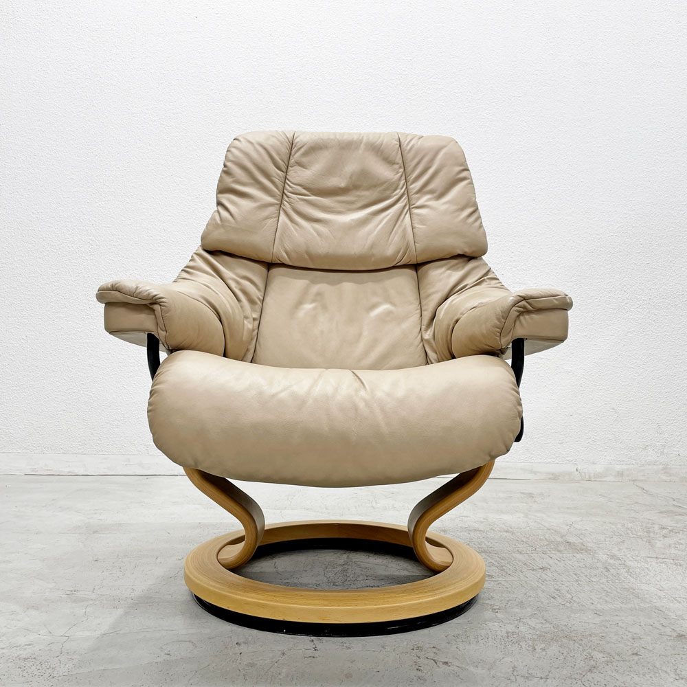 エコーネス EKORNES ストレスレスチェア Stressless レノ RENO リクライニングチェア オットマンセット ノルウェー Mサイズ 〓