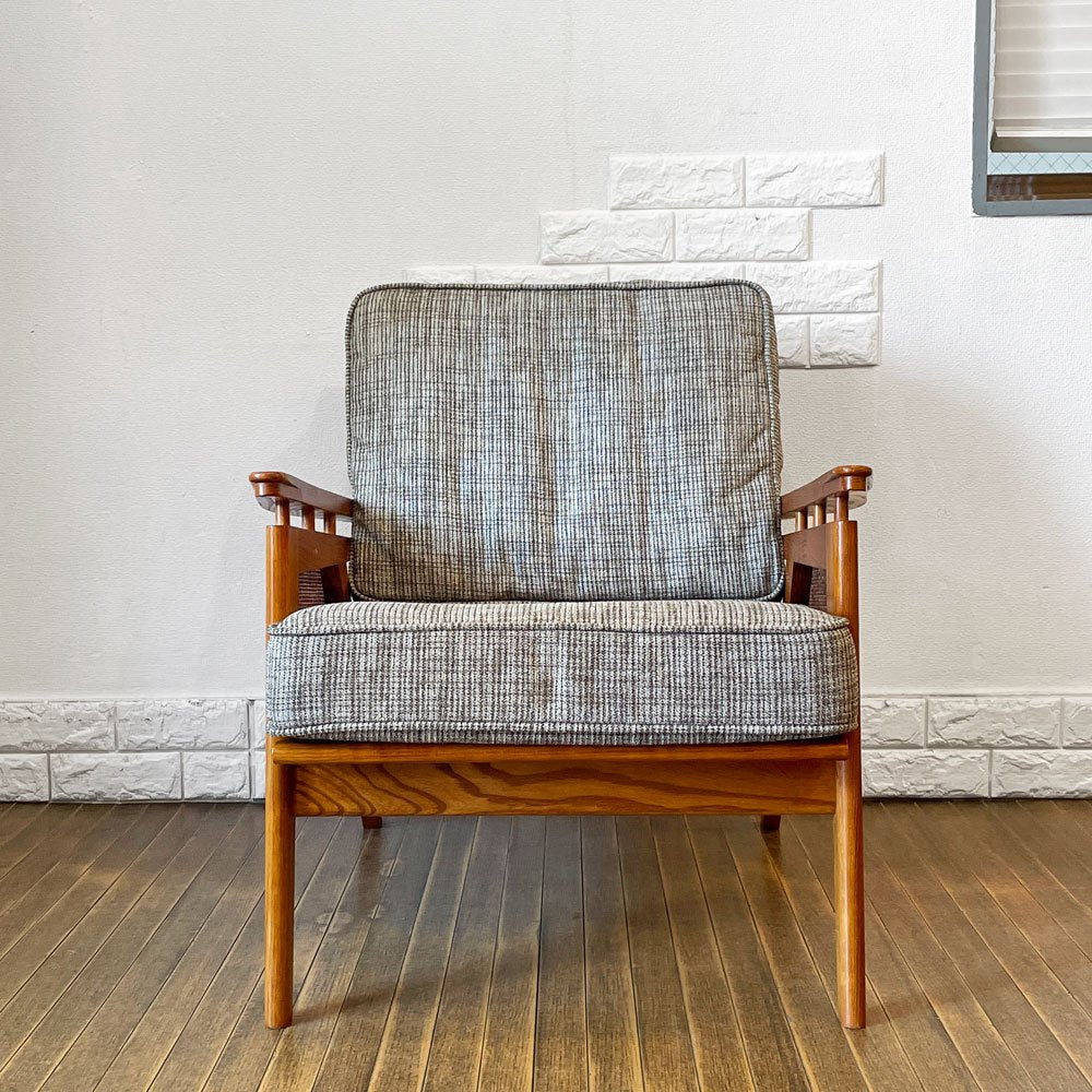 アクメファニチャー ACME Furniture ウィッカー WICKER ラウンジチェア 1Pソファ ハックベリー ラタン グレー USビンテージスタイル 定価83,600円 ◎