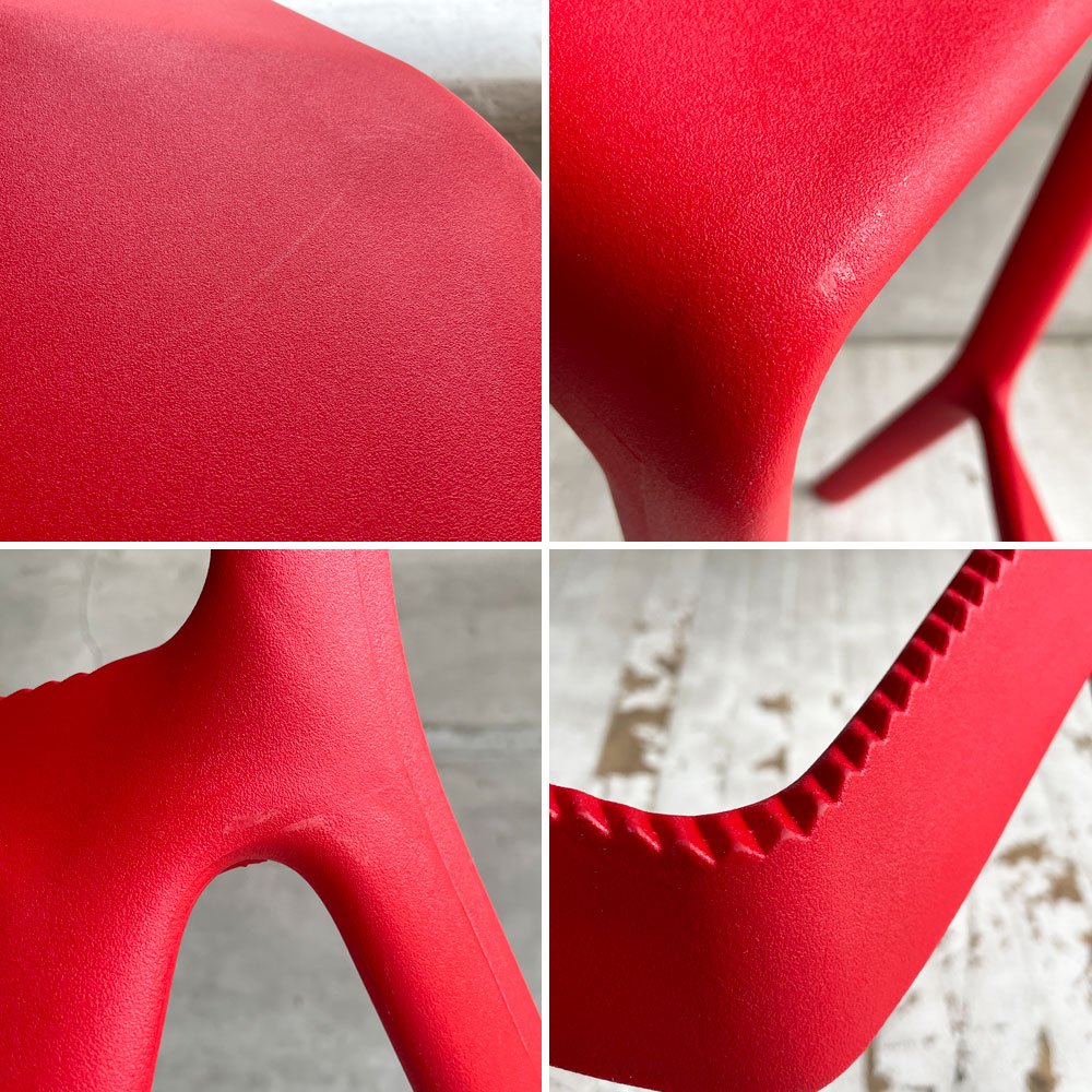プランク PLANK ミウラスツール MIURA stool ハイスツール スタッキング レッド コンスタンチン･グルチッチ 定価￥44,000-  ♪