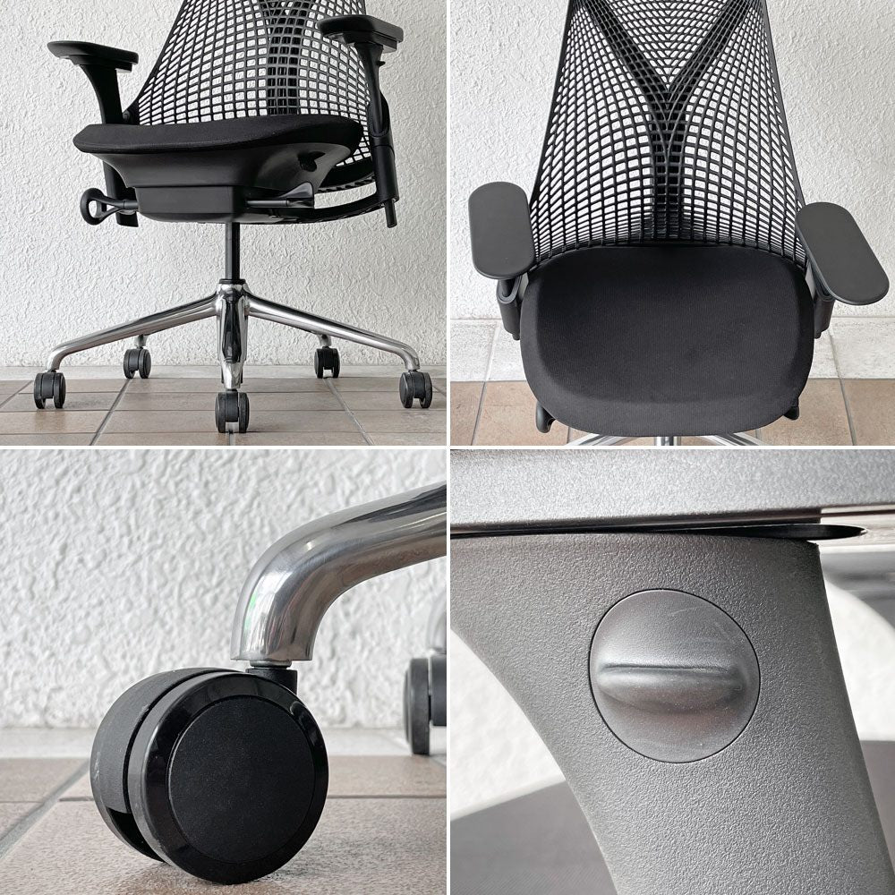 ハーマンミラー HermanMiller セイルチェア SAYL Chair サスペンションミドルバック アジャスタブルアーム 2024年製 イヴ・ベアール ◇