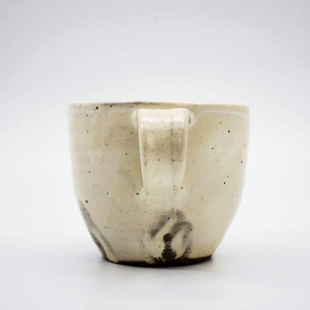 花岡隆 粉引 マグカップ H7.5㎝ 大 現代作家 ●