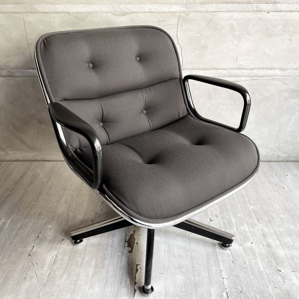 ノル Knoll ポロックチェア Pollock Chair エグゼクティブチェア 5本脚 グライズ仕様 ファブリックシート デスクチェア チャールズ・ポロック Charles Pollock ♪