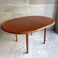 デンマークビンテージ Danish Vintage チーク材 エクステンション ダイニングテーブル ラウンド/ オーバル 伸長式 北欧家具 ♪