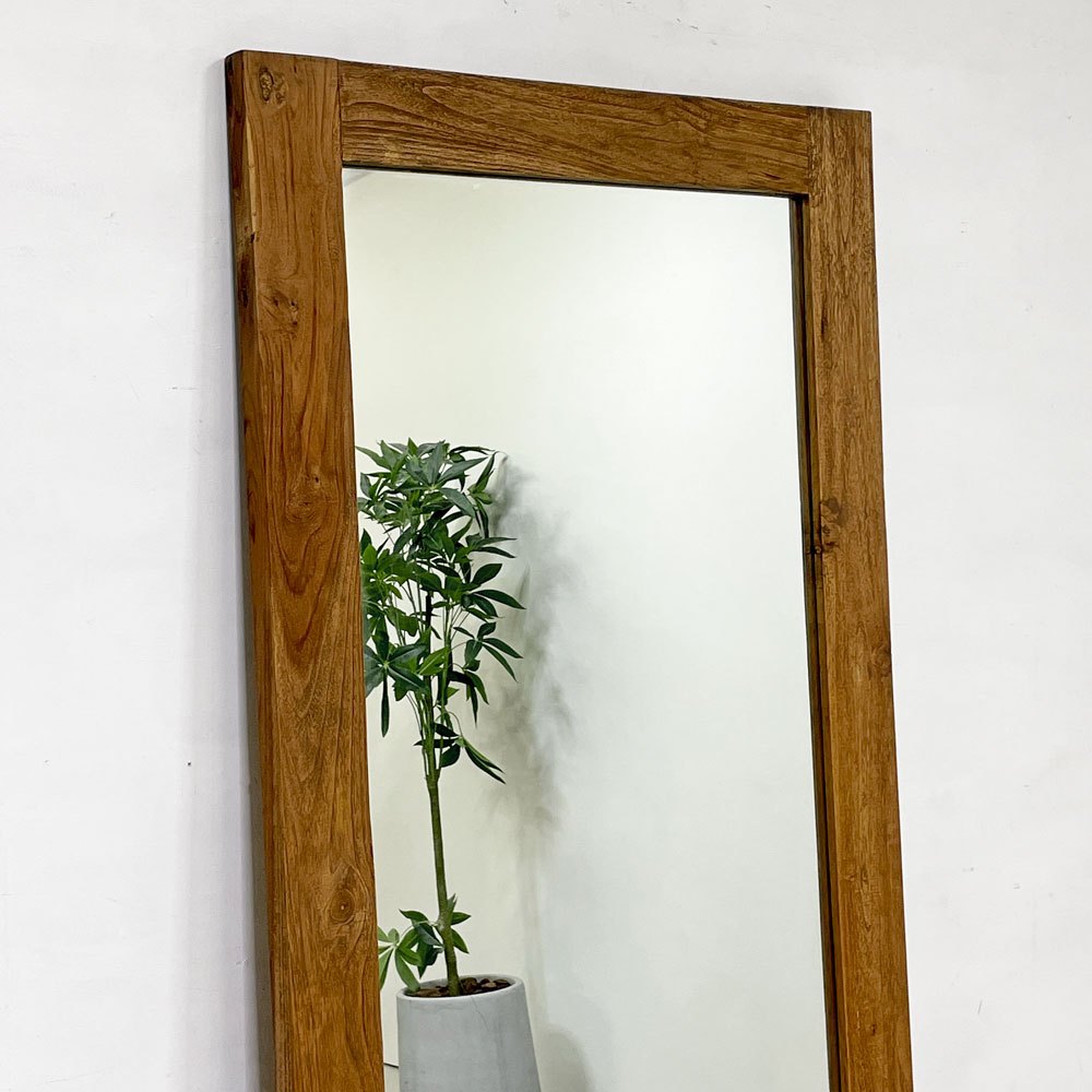 アデペシュ a.depeche オールドチークミラー old teak mirror ウォールミラー 姿見 Lサイズ 定価 ￥85,800- ●