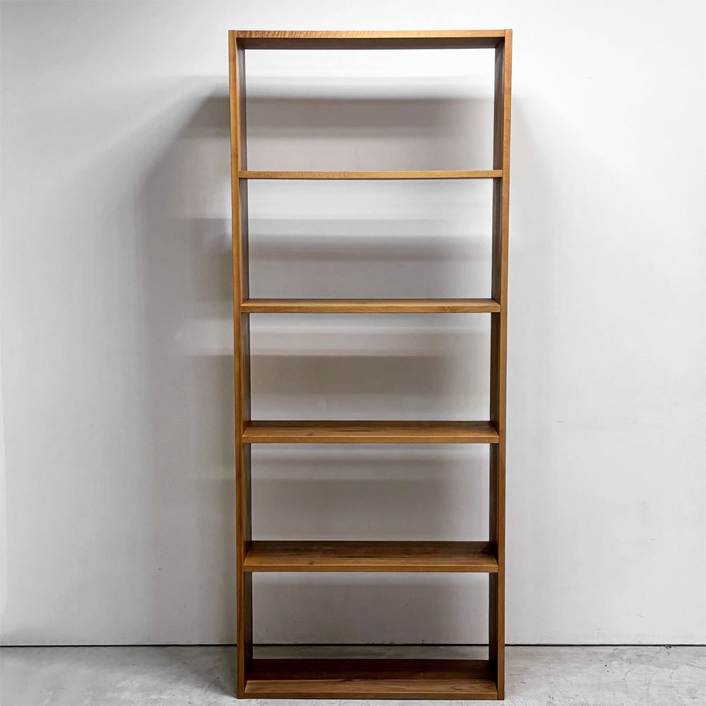無印良品 MUJI スタッキングシェルフ ワイド 1列5段 ウォールナット材 オープンシェルフ 本棚 飾り棚 収納 ナチュラルデザイン 定価￥31,900- ●