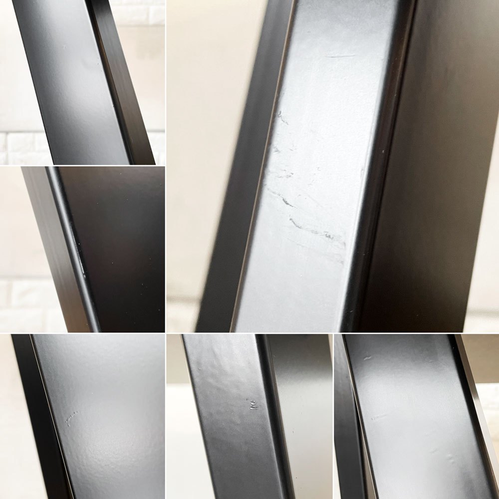 かなでもの KANADEMONO ザ・カフェテーブル THE CAFE TABLE Black Steel 4pin ラウンド Φ80cm リノリウム天板 Mauveカラー 定価￥57,300- ◎