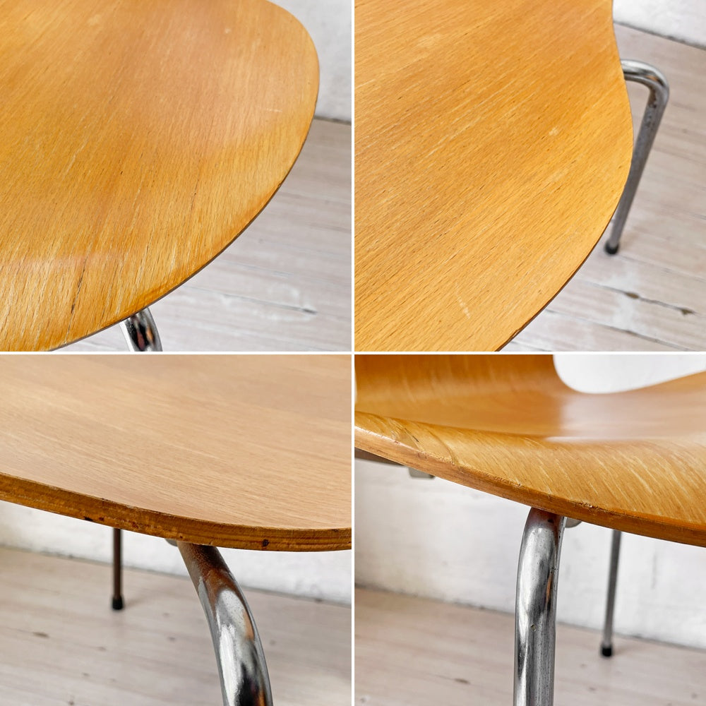 フリッツハンセン Fritz Hansen セブンチェア ダイニングチェア スタッキング チェリー材 アルネ・ヤコブセン Arne Jacobsen 80’s 北欧ビンテージ A ★