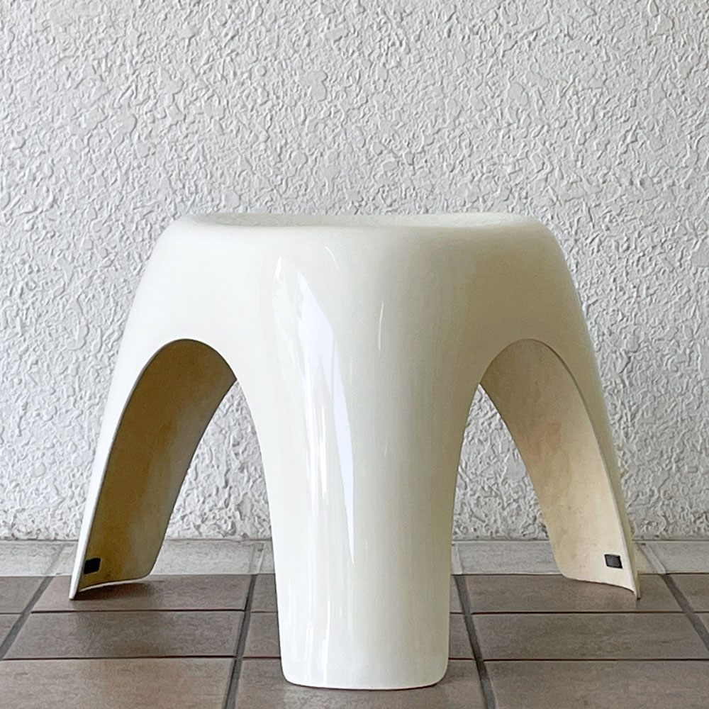 ハビタ habitat エレファントスツール elephant stool ホワイト FRP製 柳宗理 ミッドセンチュリー ビンテージ 名作 希少 ◇