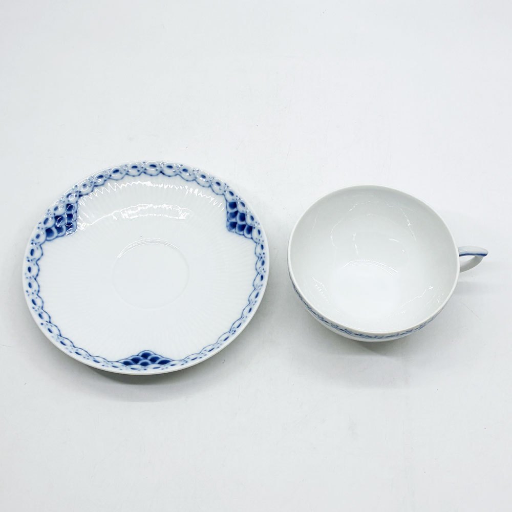 ロイヤルコペンハーゲン ROYAL COPENHAGEN プリンセス ティーカップ&ソーサー 220ml C&S デンマーク 北欧食器 E ●