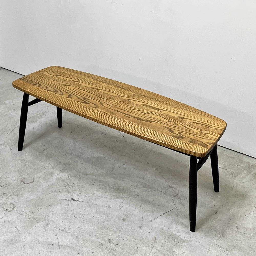 モモナチュラル MOMO Natural ベンチ SB BENCH オーク無垢材 ミディアムオイル塗装 2人掛け W110cm 板座 座繰り ●