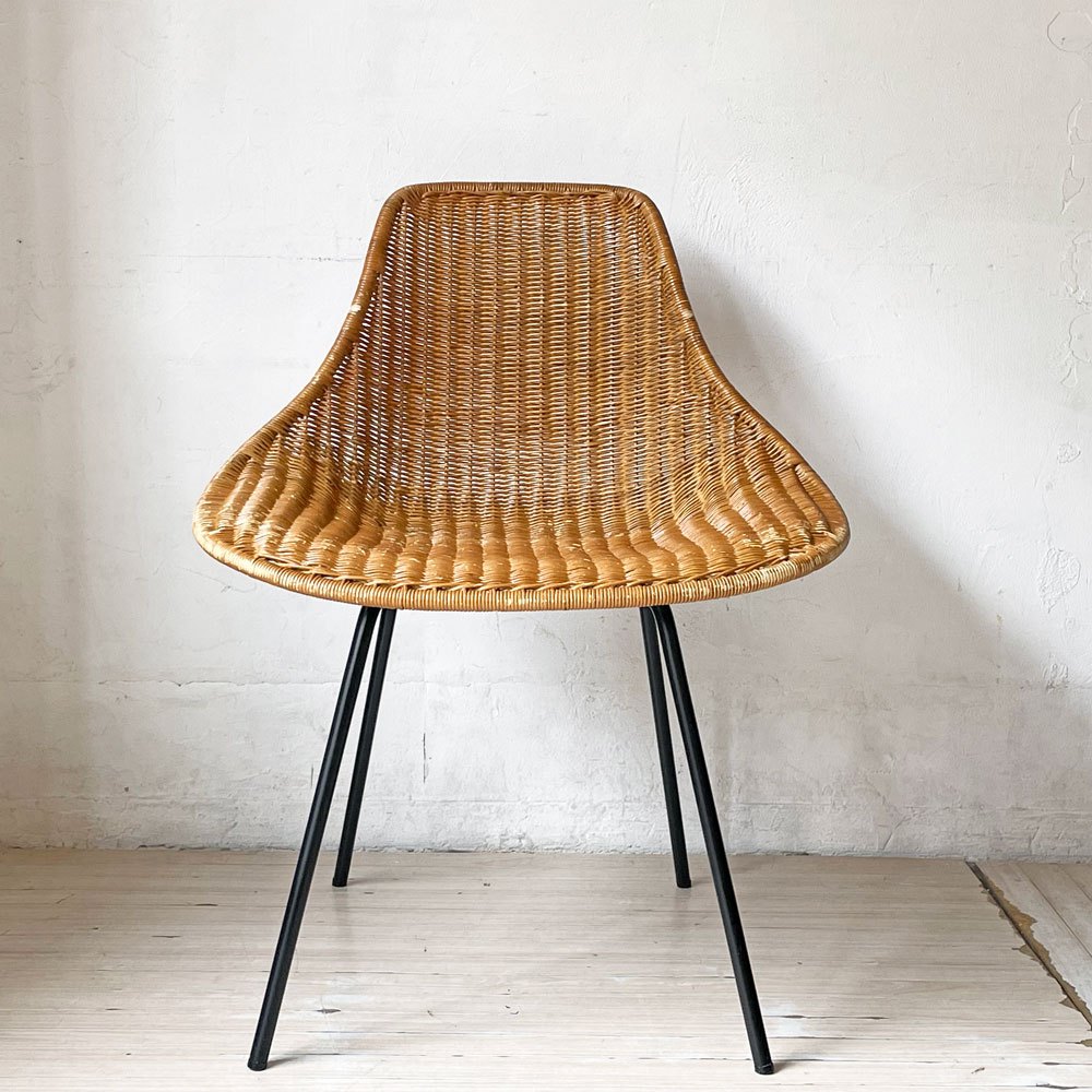 イデー IDEE バーバス チェア BARBAS CHAIR ダイニングチェア スチール脚 ラタン ナチュラル リゾートスタイル B ★