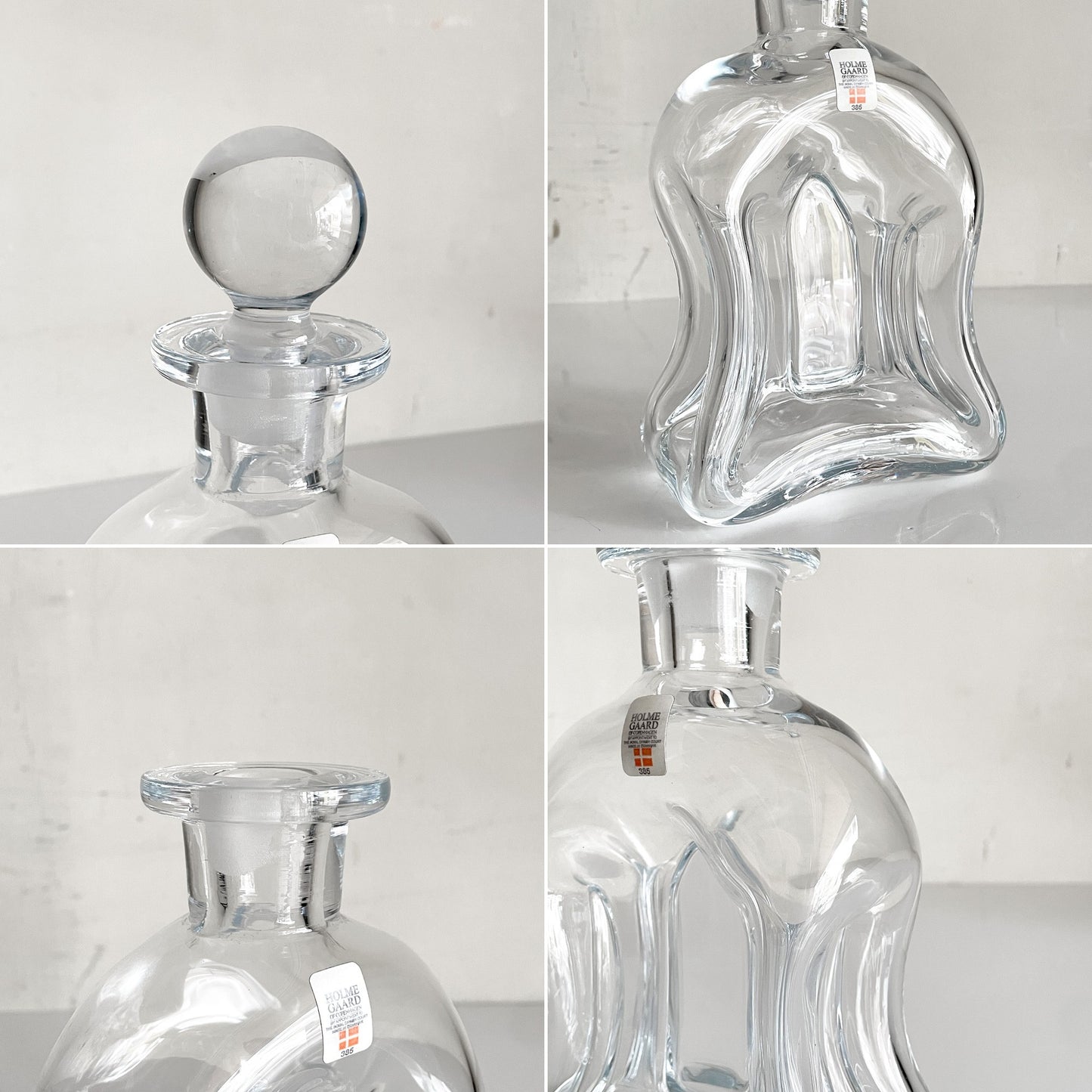 ホルムガード Holmegaard クルック クルック kluk kluk デキャンタ デカンタ ガラスボトル クリア H22cm Jakob E.Bang デンマーク 北欧食器 ■