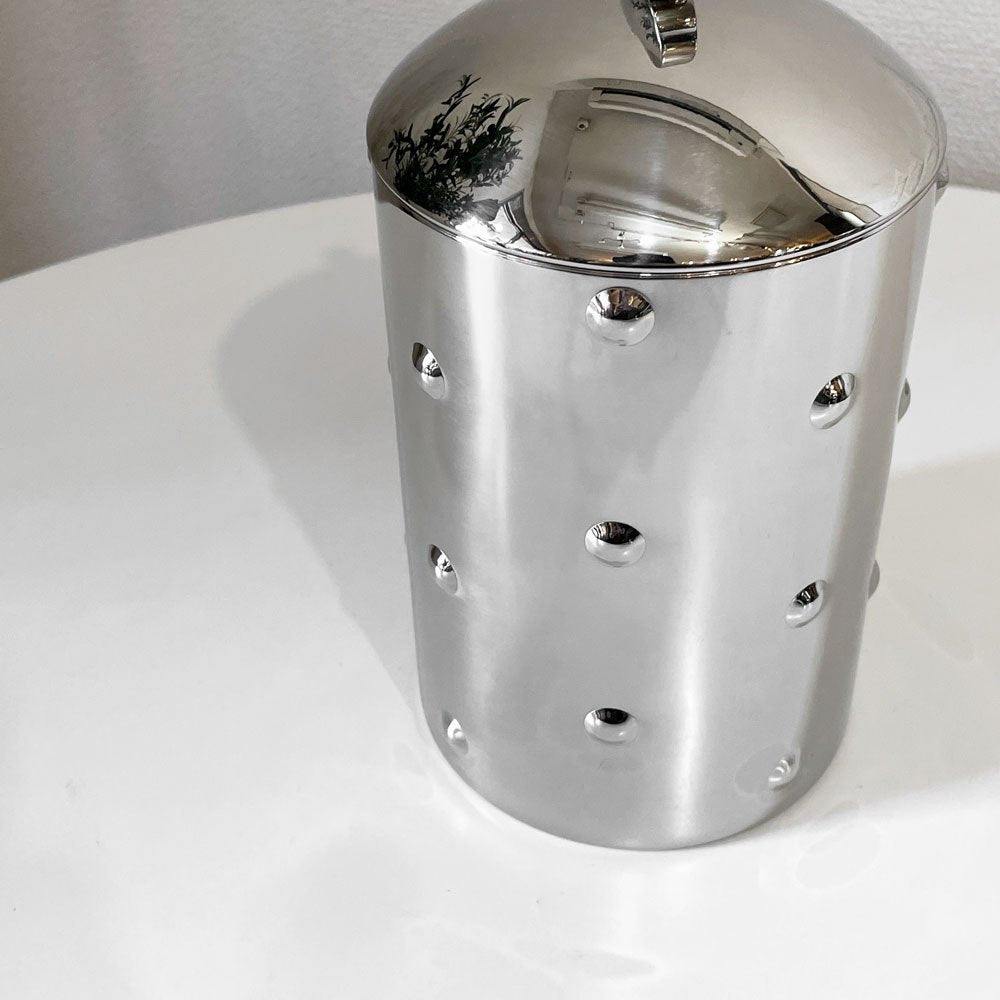 アレッシィ ALESSI カリスト Kalisto 1 キッチンボックス CB01 ボタン ジャー ステンレス H21cm イタリア ◎