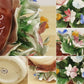 カポディモンテ CAPODIMONTE 陶花 フラワー オブジェ H11.3cm イタリア A ◎