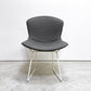 ノル Knoll 420 サイドチェア ワイヤーチェア ダイニングチェア ホワイト × グレー ファブリック フルカバー仕様 ハリー・ベルトイア ミッドセンチュリー ビンテージ ●