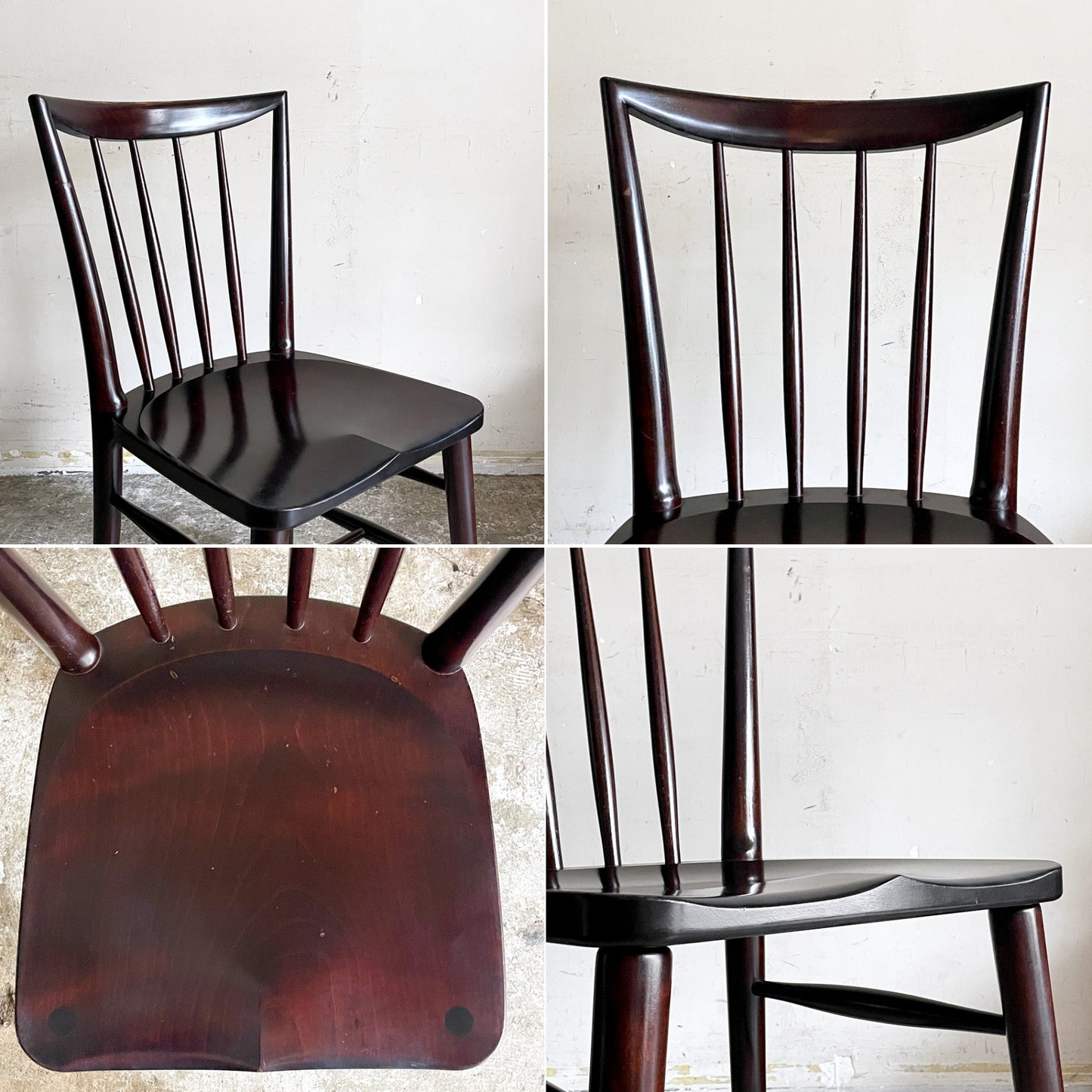 松本民芸家具 220F型 チェア Finnish style Chair ダイニングチェア ミズメザクラ材 民藝家具 和モダン 定価￥148,500- B ■