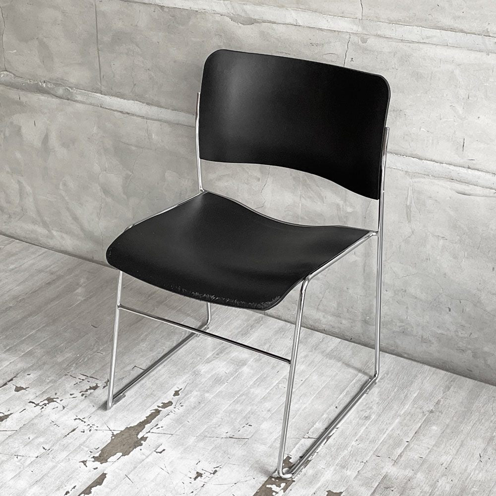 ハウ HOWE 40/4 サイドチェア SIDE CHAIR スタッキングチェア ミーティングチェア デビッド・ローランド David Rowland モダンデザイン A ♪
