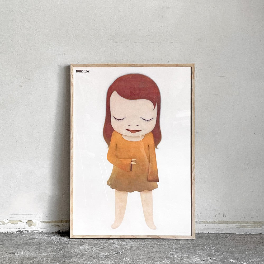 奈良美智 jolie the Little Thinker 台湾限定ポスター yuz museum 額装付き 現代作家 ■