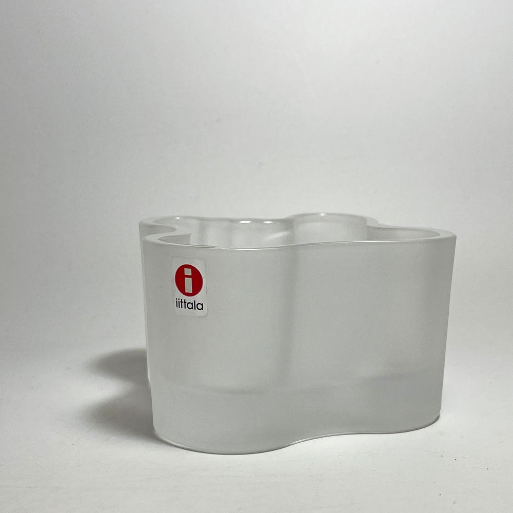 イッタラ iittala アルヴァ・アアルトコレクション Alvar Aalto Collection キャンドルホルダー 55mm フロスト 箱付 廃番 北欧雑貨 ★