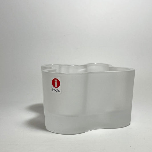 イッタラ iittala アルヴァ・アアルトコレクション Alvar Aalto Collection キャンドルホルダー 55mm フロスト 箱付 廃番 北欧雑貨 ★