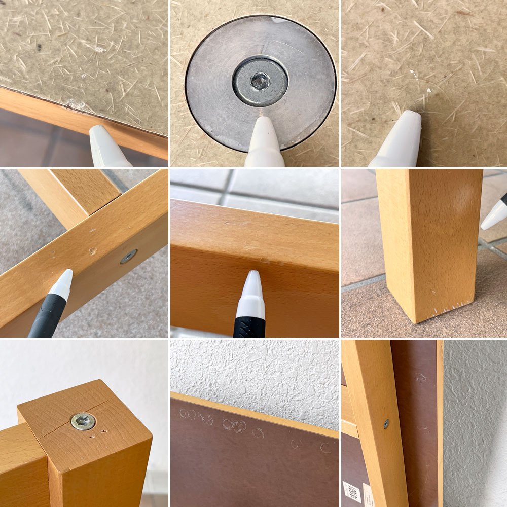 無印良品 MUJI ファイバーラミネート ワーキングテーブル W150cm アトリエテーブル 廃番  ◇