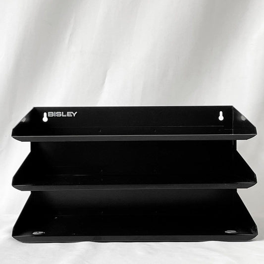 ビスレー BISLEY 3段 レターラック ブラック 書類棚 A4サイズ 横型 壁掛け可 デスクアクセサリー イギリス ◇