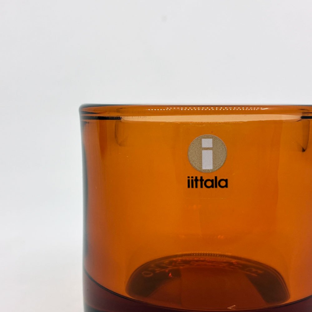 イッタラ iittala マリメッコ marimekko キビ kivi キャンドルホルダー セビリアオレンジ 60mm ヘイッキ・オルヴォラ フィンランド 廃番カラー ●