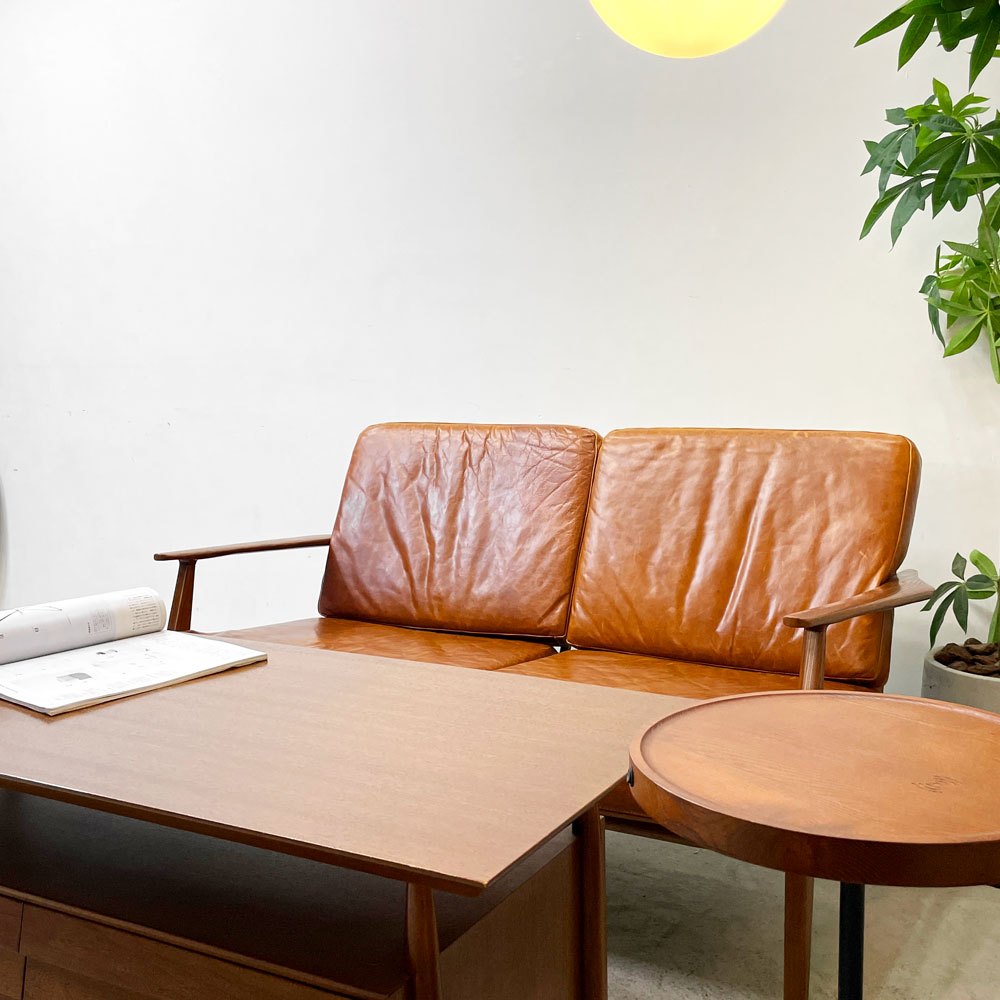アクメファニチャー ACME Furniture デルマー ソファ 2シーター DELMAR SOFA 2-Seater 2Pソファ レザー張り ブラウン アッシュ材 廃番 ●