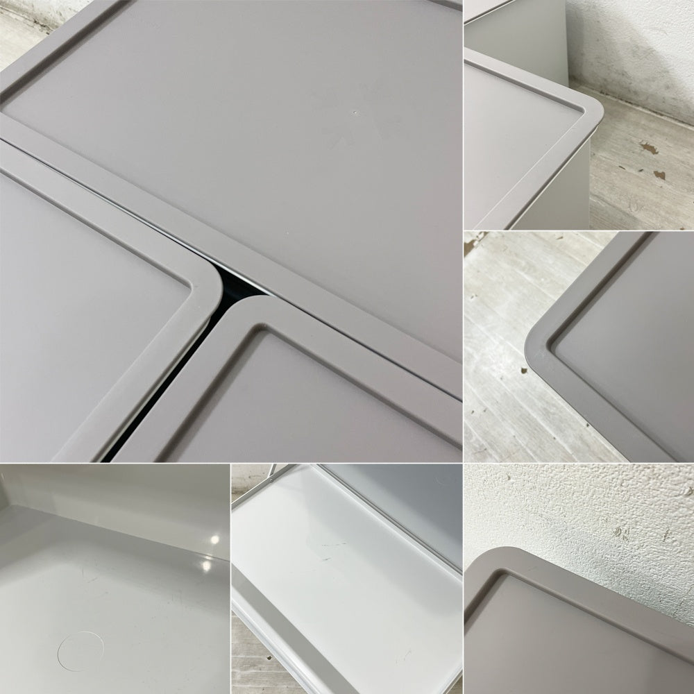 タッパーウェア Tupperware マルチオーガナイザー ワイド 3段 ドロップダウンドア キャスター付き D ●