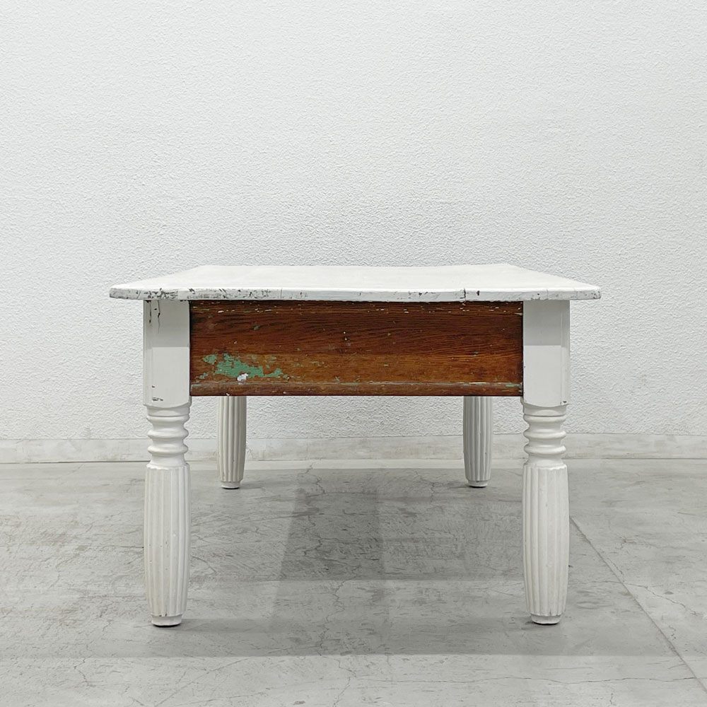 フランスビンテージ シャビーシック ペインテッド センターテーブル French vintage centertable shabby chic  〓