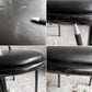 フランスビンテージ French Vintage ステヴァンチェア Stevens Chair モデルC Model C ブラック レザー クッションシート ロベール・マレ＝ステヴァンス 刻印有 B ♪
