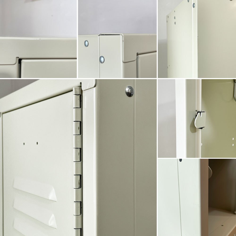 リオン LYON スチール ロッカー RECESSED HANDLE 1-TIER LOCKER シングルロッカー アイボリー インダストリアル US パシフィックファニチャーサービス取扱 ◎