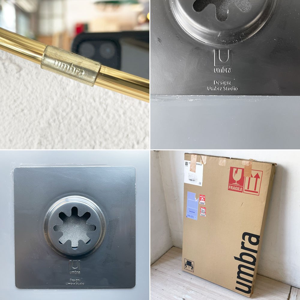 アンブラ Umbra フーバ ぺブル ミラー Hubba Pebble Mirror  ウォールミラー 鏡 壁掛け 店舗什器 箱付き 美品 ★