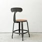 フェールトラヴァイユ FER TRAVAIL ニコルチェア NICOLLE Chair SH45cm ダイニングチェア スチール マットクリア仕上げ 別注モデル レザーパッド付 オレンジ インダストリアル フランス ●