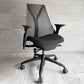ハーマンミラー HermanMiller セイルチェア SAYL Chair デスクチェア ブラック サスペンションミドルバック アジャスタブルアーム キャスター付 イヴ・ベアール ♪