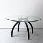 ノル Knoll スパイダー Spider Table ラウンドテーブル ガラストップ Φ135cm エットレ・ソットサス ポストモダン イタリア ●