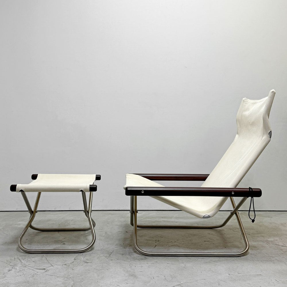 ニーチェア エックス NY chair X フォールディングチェア＋オットマン ロッキングチェア 折り畳み MoMA 新居猛 ●