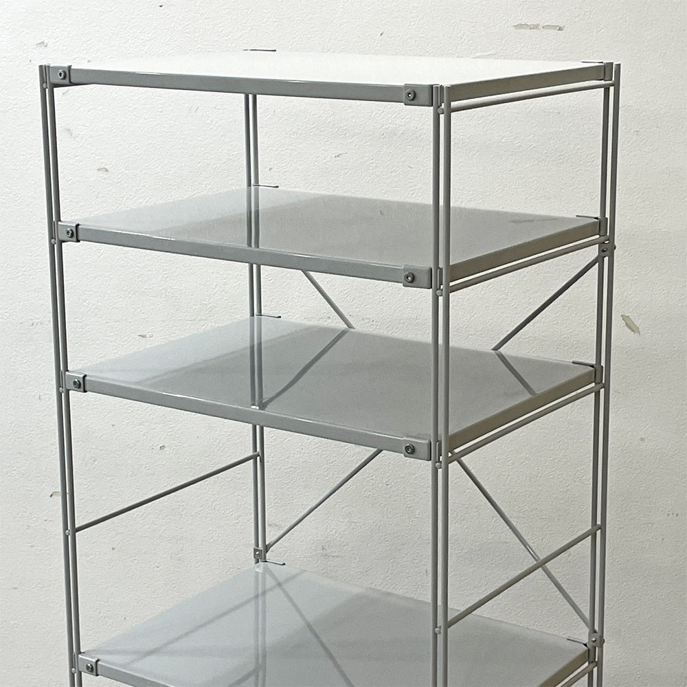 無印良品 MUJI スチールユニットシェルフ オープンシェルフ スチール棚 5段 W58 H175cm ●