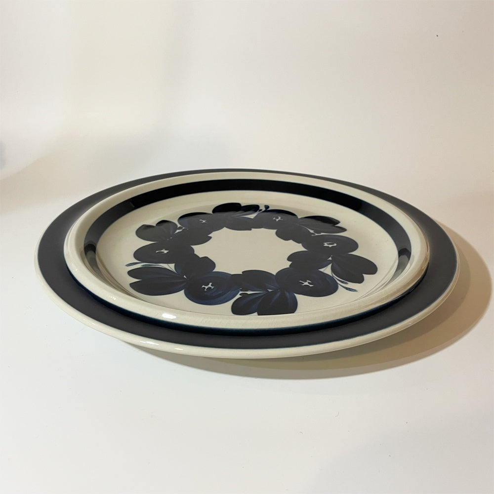 アラビア ARABIA アネモネ Anemone サービング プレート 大皿 33ｃｍ ウラ・プロコッペ 王冠ロゴ ビンテージ 北欧食器  ★