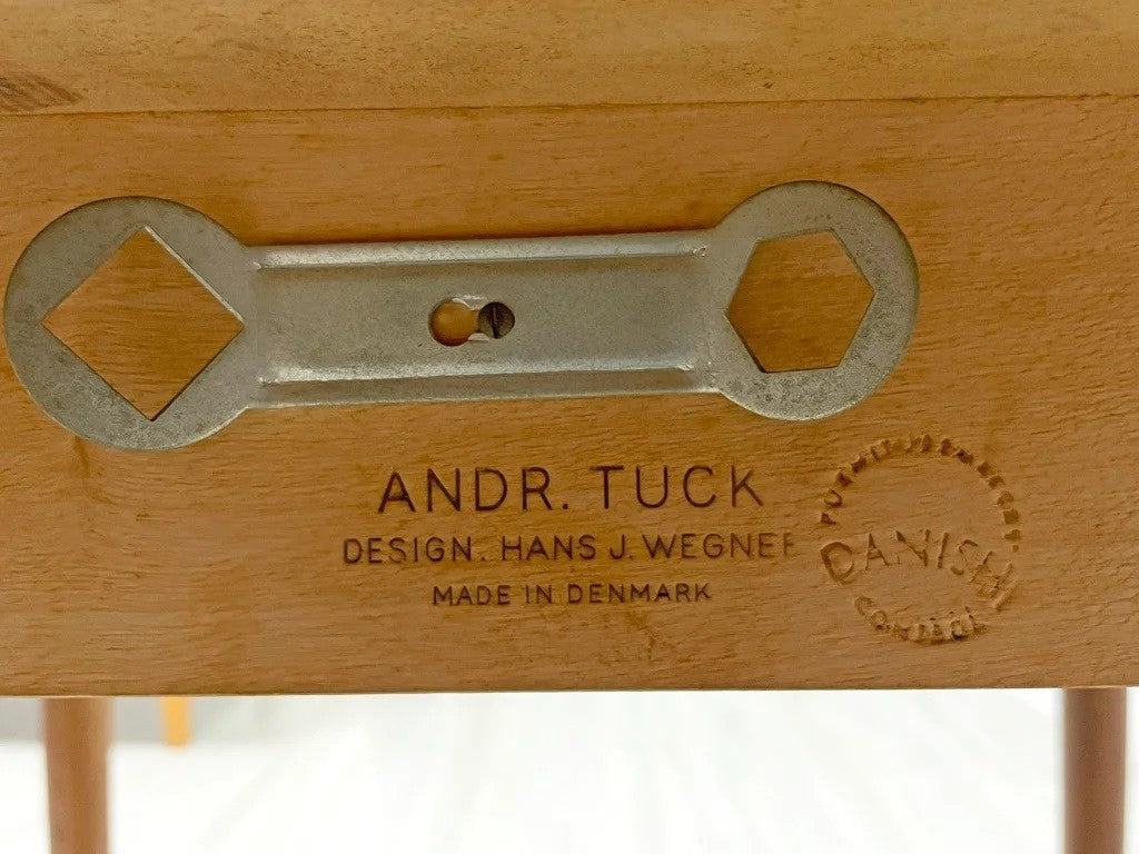 アンドレアス・タック Andreas Tuck チーク材×オーク材 エクステンション ダイニングテーブル AT316 ハンス・Ｊ・ウェグナー 北欧ビンテージ ●