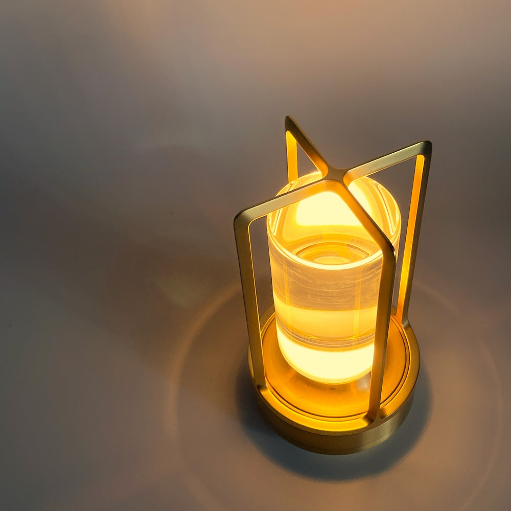 アンビエンテック Ambientec ターンプラス TURN+ ブラス TP01-BS 調光式 テーブルライト 真鍮 クリスタルガラス LED 充電式 箱付き 参考定価 ¥69,300- ■