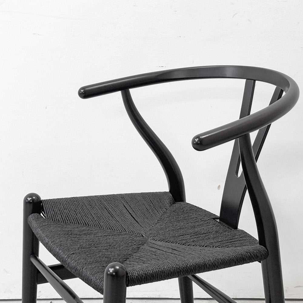 カールハンセン＆サン Carl Hansen & Son CH24 Yチェア 日本仕様サイズ ブラックラッカー×ブラックペーパーコード ハンス・J・ウェグナー ビーチ材 ●