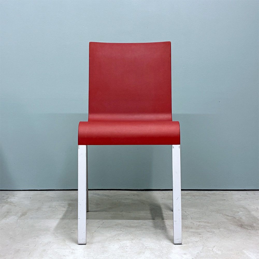 ヴィトラ vitra. ゼロスリー .03 ダイニングチェア スタッキングチェア マールテン・ヴァン・セーヴェレン Maarten Van Severen レッド B ◎