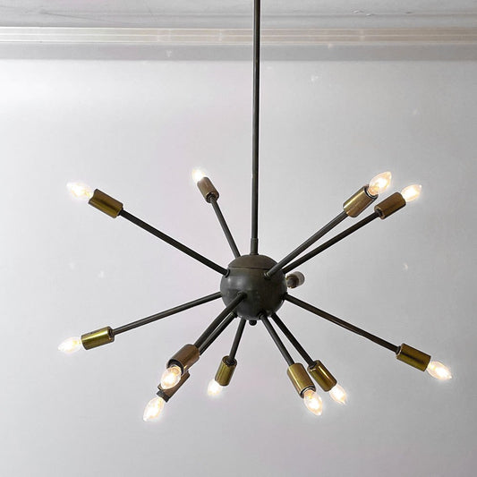 ビンテージ Vintage スプートニクランプ 12灯 ペンダントライト ミッドセンチュリー 50's レトロ スペースエイジ ●